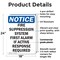 Signmission Fire Suppression System First OSHA Notice Sign, Plastic, 18in W x 24in L, 2PK OS-2PACK-NS-P-1824-V-12702 - alternate 5